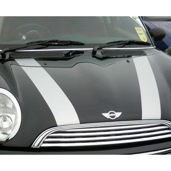 SB CarDesign Strisce Adesivo Cofano per R55 R56 R57 R58 R59 Mini Cooper - Arancione, Design 2